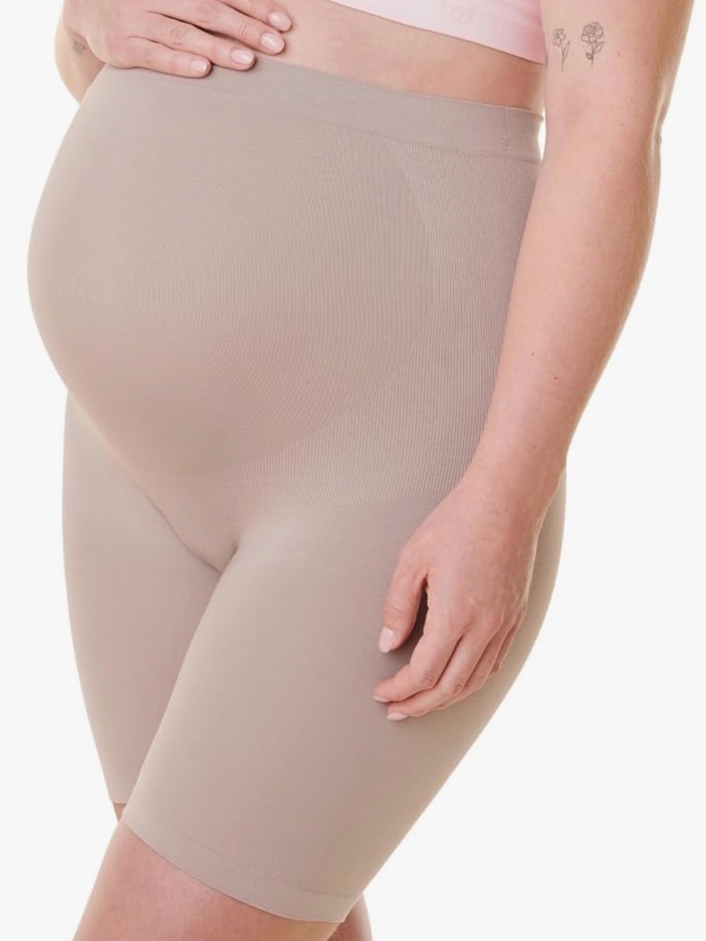 Bravado Seamless Maternity Support Shorts in Taupe - Brand Nee